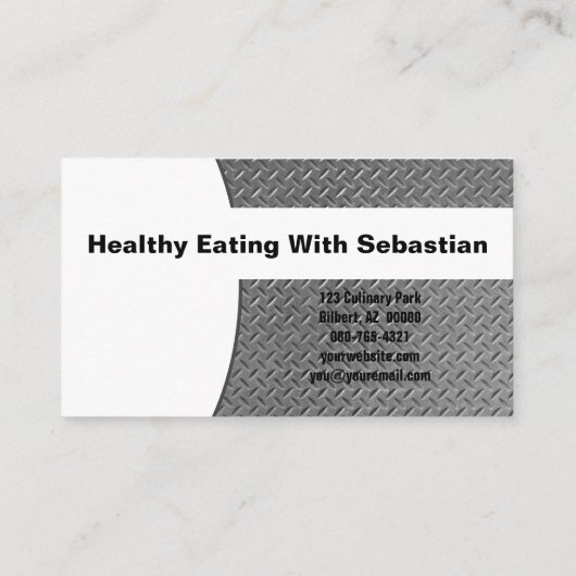 Personal Chef Diamond Bord - Aangepaste foto Visitekaartje (Achterkant)