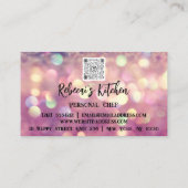 Personal Chef Restaurant Catering Logo QR Code Bar Visitekaartje (Achterkant)