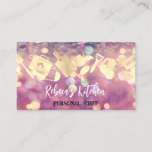 Personal Chef Restaurant Catering Logo QR Code Bar Visitekaartje