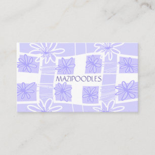 Personal Creative Floral Check Lila Lavendel Visitekaartje
