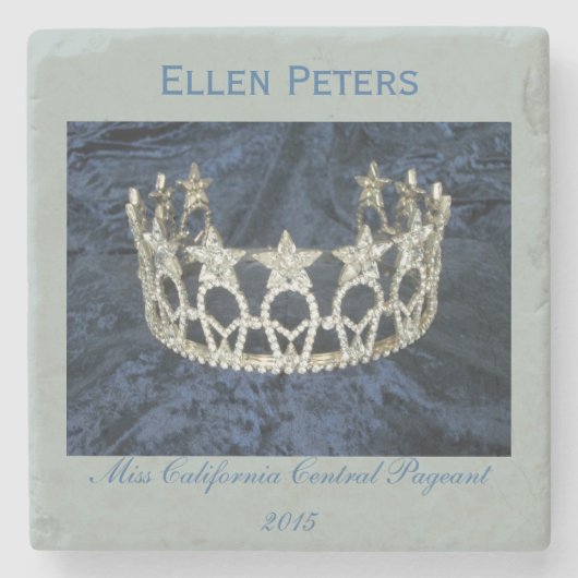 Personal Crown Award Marble Stone Onderzetter (Voorkant)