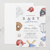 Personal Digital boy Baseball Rookie Baby Shower  Kaart (Voorkant / Achterkant)