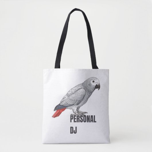 Personal DJ African Grey – Talking Parrot Design Draagtas (Voorkant)