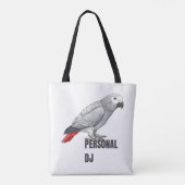 Personal DJ African Grey – Talking Parrot Design Draagtas (Achterkant)