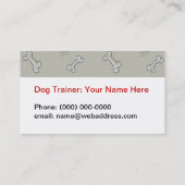 Personal Dog Trainer Bagagelabel Visitekaartje (Achterkant)