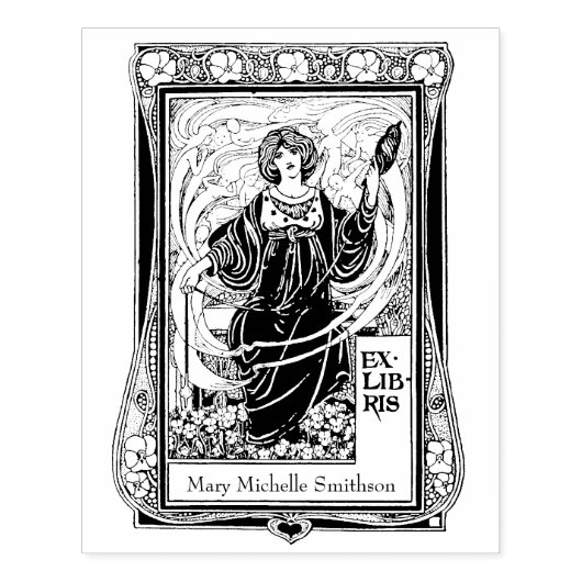 Personal Ex-Libris Stamp  Chic Rubberstempel (Afrduk)