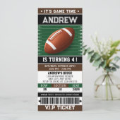 Personal Football Ticket Birthday Invitation (Debout devant)