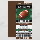Personal Football Ticket Birthday Invitation (Devant / Derrière)