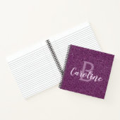 Personal Glitter Monogram Journal Notitieboek (Binnen)