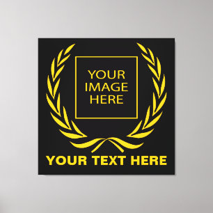 Personal Golden Laurel Wreath Canvas Afdruk