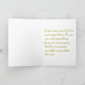 Personal Golden Laurel Wreath Feestdagen Kaart (Binnen)