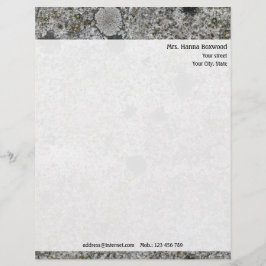Personal Granite Rock Texture met Return Address Gepersonaliseerd Briefhoofd