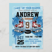 Personal Hockey Birthday Invitation (Devant / Derrière)