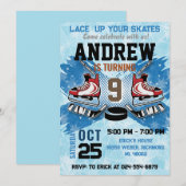 Personal Hockey Birthday Invitation Kaart (Voorkant / Achterkant)
