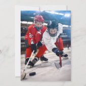 Personal Hockey Birthday with photo Invitation (Dos)