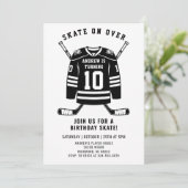 Personal Hockey Theme Birthday Party Invitation (Debout devant)