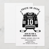 Personal Hockey Theme Birthday Party Invitation (Devant / Derrière)