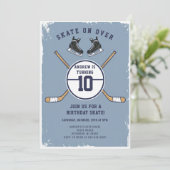 Personal Hockey Theme Birthday Party Invitation (Debout devant)