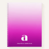 Personal Monogram Name Pink Notitieboek (Voorkant)