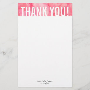 PERSONAL NOTE plain bold block koraal roze Briefpapier