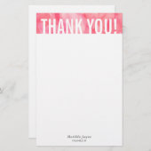 PERSONAL NOTE plain bold block  koraal roze Briefpapier (Voorkant / Achterkant)