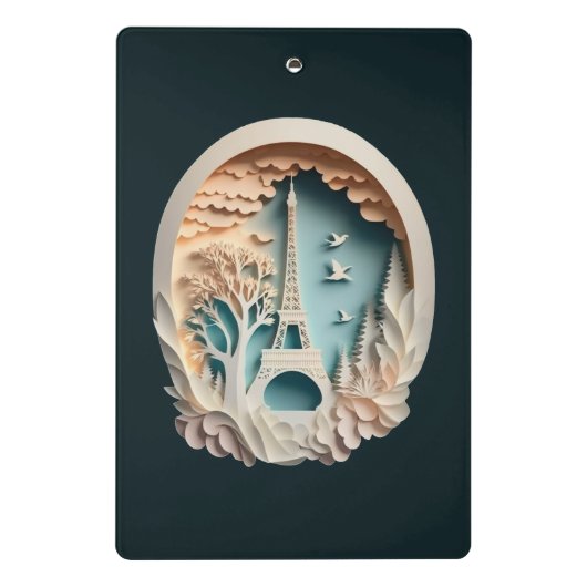 Personal Paris Faux Papercut Style Mini Cliboard Klembord (Achterkant)