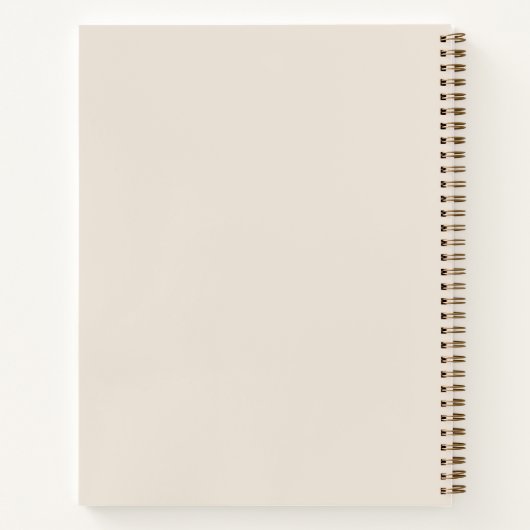 Personal Photo Champagne Beige Script Journal (Dos)