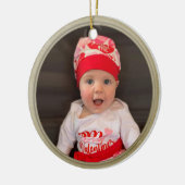 Personal Photo Gold Ornament (Links)