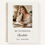 Personal Photo Ivory Script Journal (Devant)