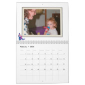 Personal Photos with small Frame and Flowers Kalender (Feb 2026)