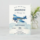 Personal Pilot Boy Time vliegt eerste verjaardag Kaart (Staand voorkant)