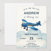 Personal Pilot Boy Time vliegt eerste verjaardag Kaart (Voorkant / Achterkant)