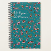 Personal Planner Pollinators Teal Blue (Devant)
