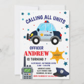Personal Police Officer birthday party invitation (Devant)