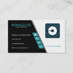 Personal Ride Sharing Uber Driver (nieuw Uber Logo Visitekaartje