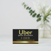Personal Ride Sharing Uber Driver QR-code Visitekaartje (Staand voorkant)