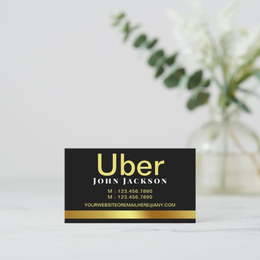 Personal Ride Sharing Uber Driver QR-code Visitekaartje (Staand voorkant)