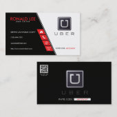 Personal Ride Sharing Uber Driver Visitekaartje (Voorkant / Achterkant)