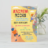 Personal Rock Climbing Birthday Invitation (Debout devant)