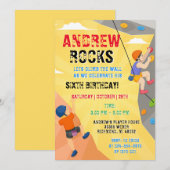 Personal Rock Climbing Birthday Invitation (Devant / Derrière)