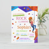 Personal Rock Climbing Birthday Party Invitation (Debout devant)