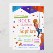 Personal Rock Climbing Birthday Party Invitation (Devant / Derrière)