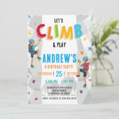 Personal Rock Climbing Birthday Party Invitation (Debout devant)