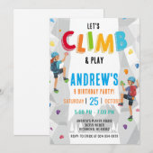 Personal Rock Climbing Birthday Party Invitation (Devant / Derrière)