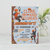 Personal Rock Climbing Birthday Party Invitation (Debout devant)