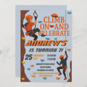 Personal Rock Climbing Birthday Party Invitation (Devant / Derrière)