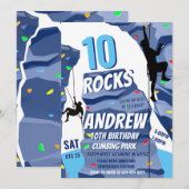 Personal Rock Climbing Verjaardagsfeestuitnodiging Kaart (Voorkant / Achterkant)