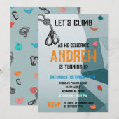 Personal Rock Climbing Verjaardagsfeestuitnodiging Kaart (Voorkant / Achterkant)