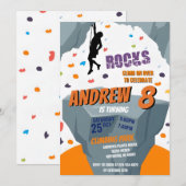 Personal Rock Climbing Verjaardagsfeestuitnodiging Kaart (Voorkant / Achterkant)