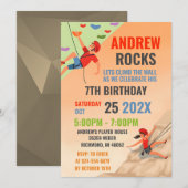 Personal Rock Climbing Verjaardagsfeestuitnodiging Kaart (Voorkant / Achterkant)